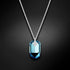 Sudraba kulons "Simbioze (Aquamarine Metallic Blue)" ar Swarovski™ kristāliem